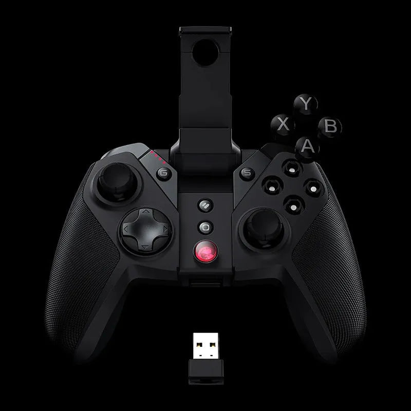 Black Gaishi type-C wired game controller with vibration feedback and ABS plastic construction