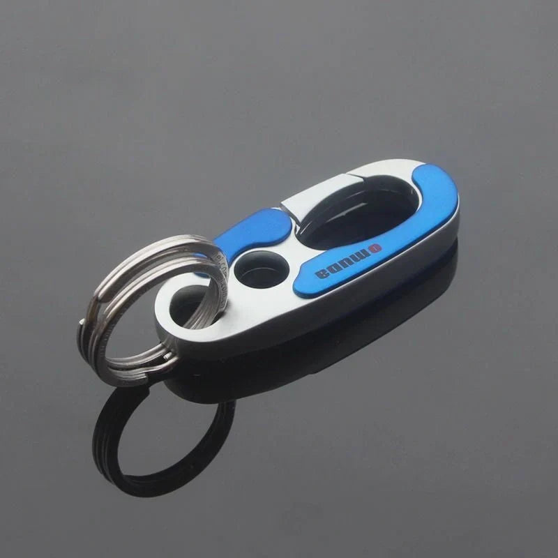 Stylish and durable car key chain made of zinc alloy, available in various classic colors
