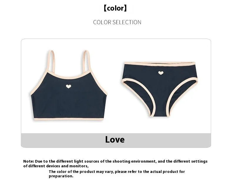 Dark blue split colour baby girls' polyester swim briefs with high elasticity for ages 1-6 years