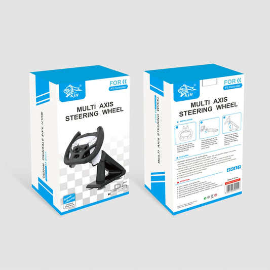 Black ABS gamepad steering wheel bracket with suction cup for mounting mobile devices during gaming