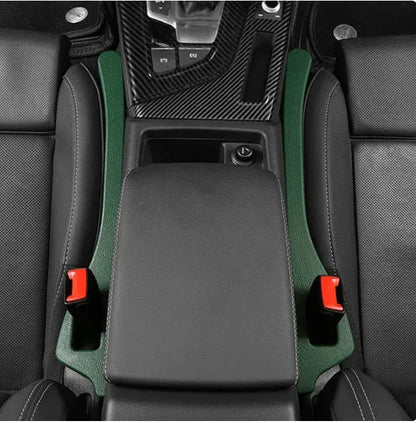 Flexible polyurethane car seat gap filler strip in selected colour next to car keys and phone.