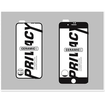 Black ceramic matte anti-peep screen protector film for iPhone with 30 degree privacy protection