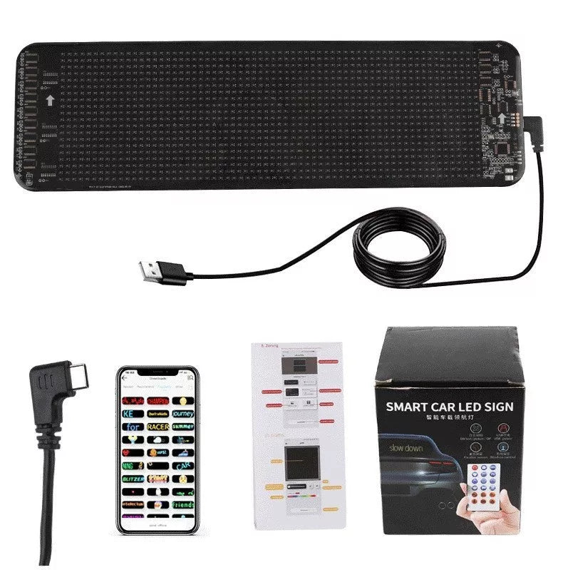 Programmable Car LED Sign with full-color display and smart app control