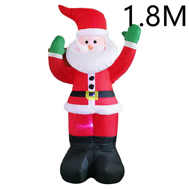 Christmas LED lights inflatable outdoor decor showing Santa, tree, snowman character options