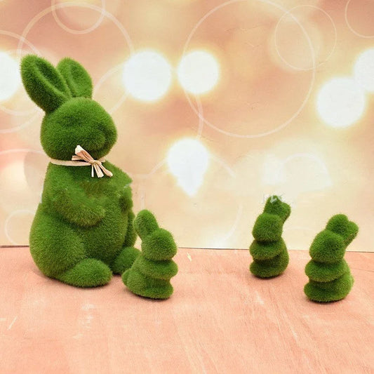 Moss Easter Bunny home decor - a lifelike, low-maintenance foam and artificial grass decoration
