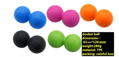 High-Density Peanut Massage Ball for fitness, yoga, and pain relief in various colors