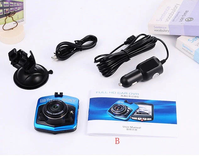 High-Definition Mini Dash Cam with Night Vision - Full HD 1080p Video, Advanced Low-Light Performance, Compact Design