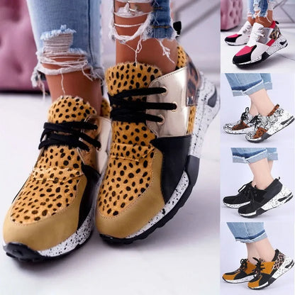 Women's casual sports shoes in black suede with wedge heel and round toe for daily wear