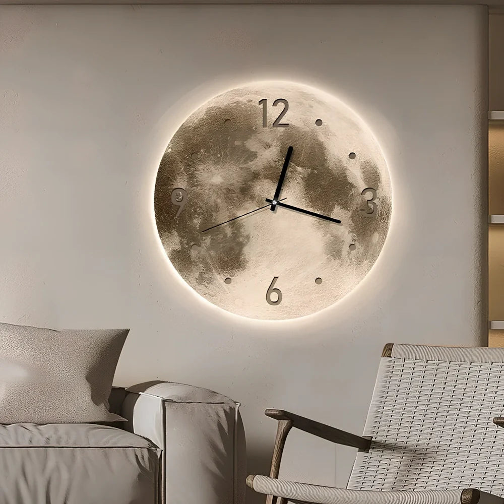 Wall clock with LED lighting and monthly calendar in 30cm 40cm 50cm diameter options