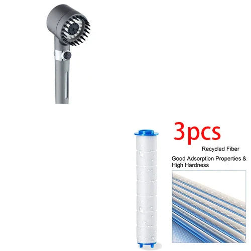 Premium high-pressure rainfall shower head with multiple spray modes and filtration for a refreshing and relaxing bathing experience