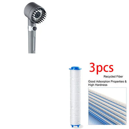 Premium high-pressure rainfall shower head with multiple spray modes and filtration for a refreshing and relaxing bathing experience