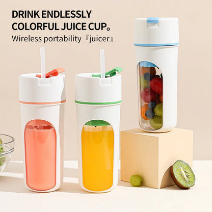 Portable electric juicer blender with rechargeable USB design, powerful motor, and ice crush function for making healthy, refreshing drinks on the go.