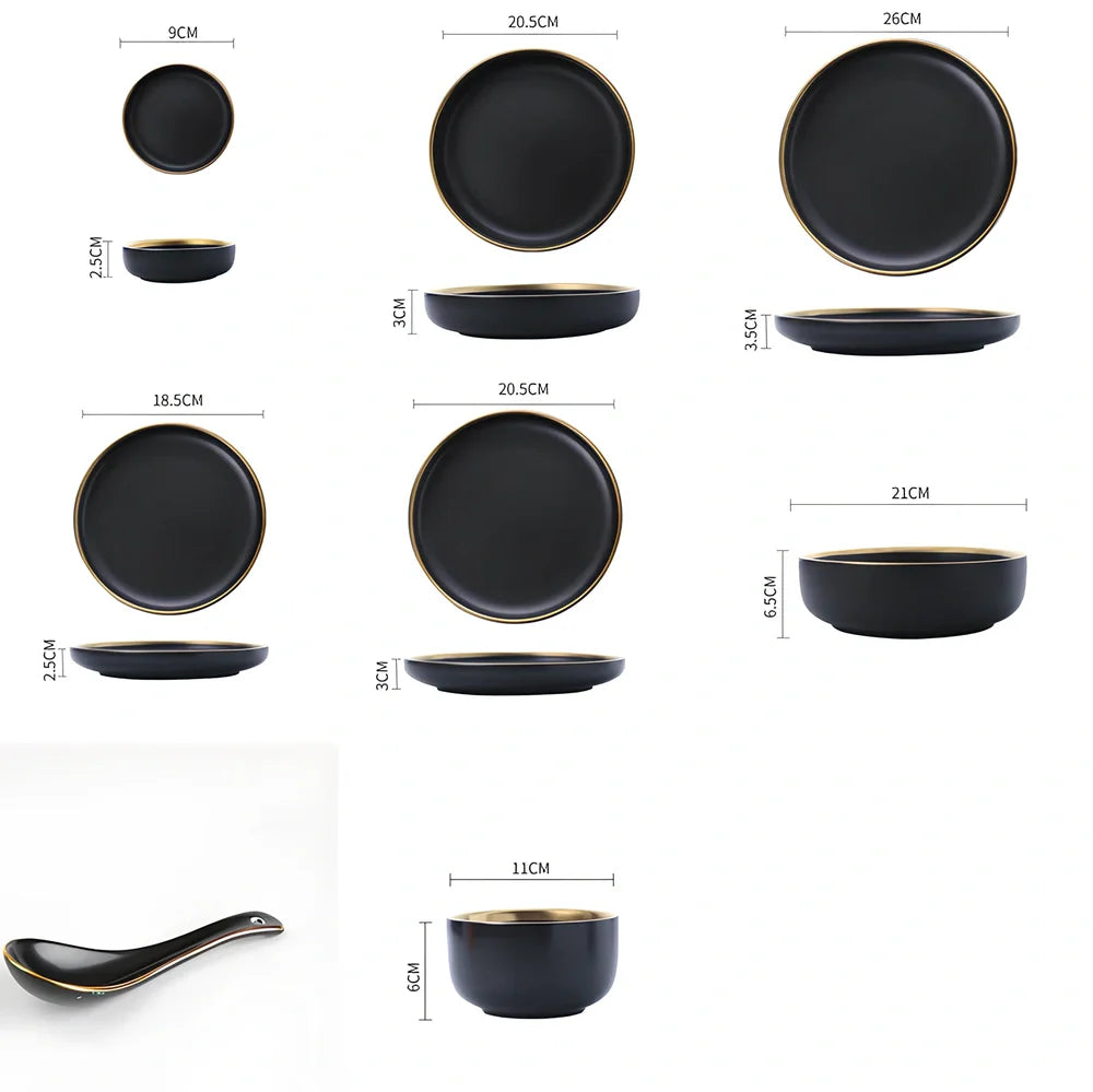 White bone china dinnerware set with 45% bone meal, 7 pieces from 3.5-inch to 10-inch plates