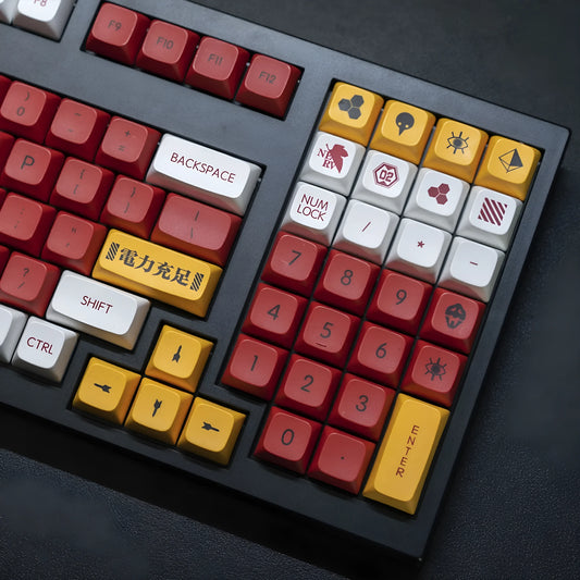 138-piece PBT sublimation keycap set with boy and girl colour matching design