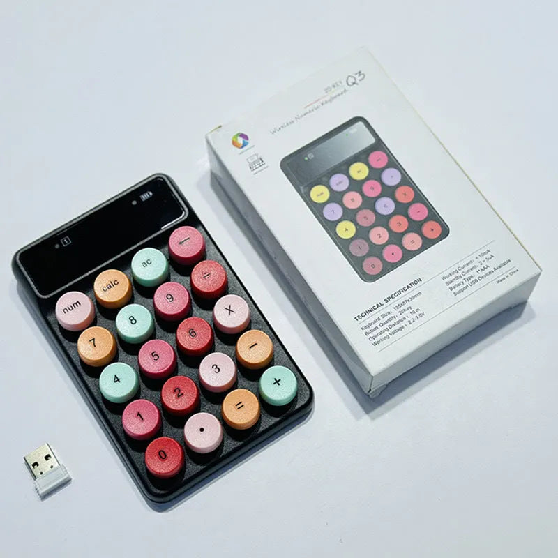 Q3 wireless mini keyboard in macaron colours including mixed bright green option