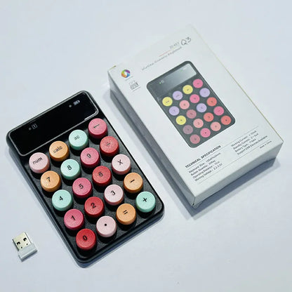 Q3 wireless mini keyboard in macaron colours including mixed bright green option