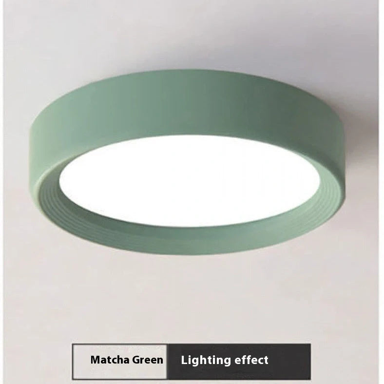 Ultra-thin 1.5cm LED surface mounted downlight in black shell with adjustable colour temperature lighting