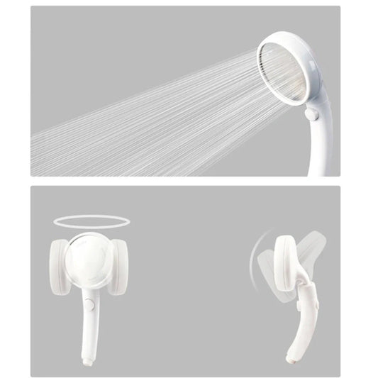 Automatic pressure shower with switch control in silver finish, 230x90x50mm ABS construction