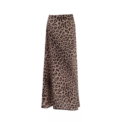 Leopard print mermaid skirt dress for women, made from durable polyester fabric
