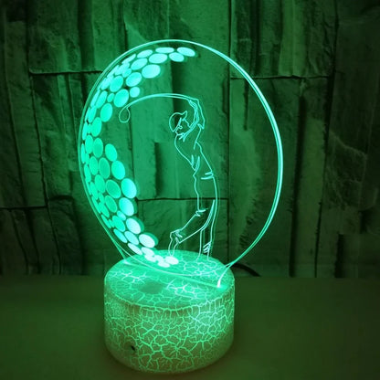 3D night light with acrylic shade and touch remote control operation for corridors and bedrooms