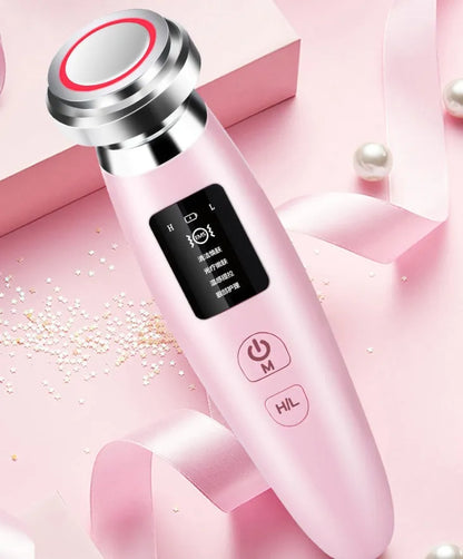 Pink skin rejuvenation instrument for facial cleansing with 185mm length