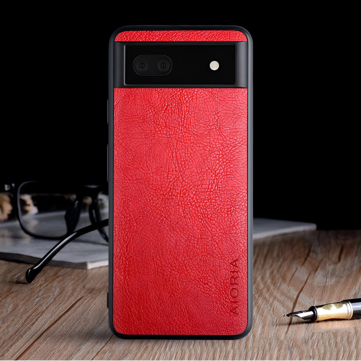 PU lychee skin phone case for Google Pixel 6, 6A and 6 Pro in black, brown, coffee or red