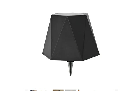 Wireless LED desk lamp with wine bottle design showing detachable components and touch control panel