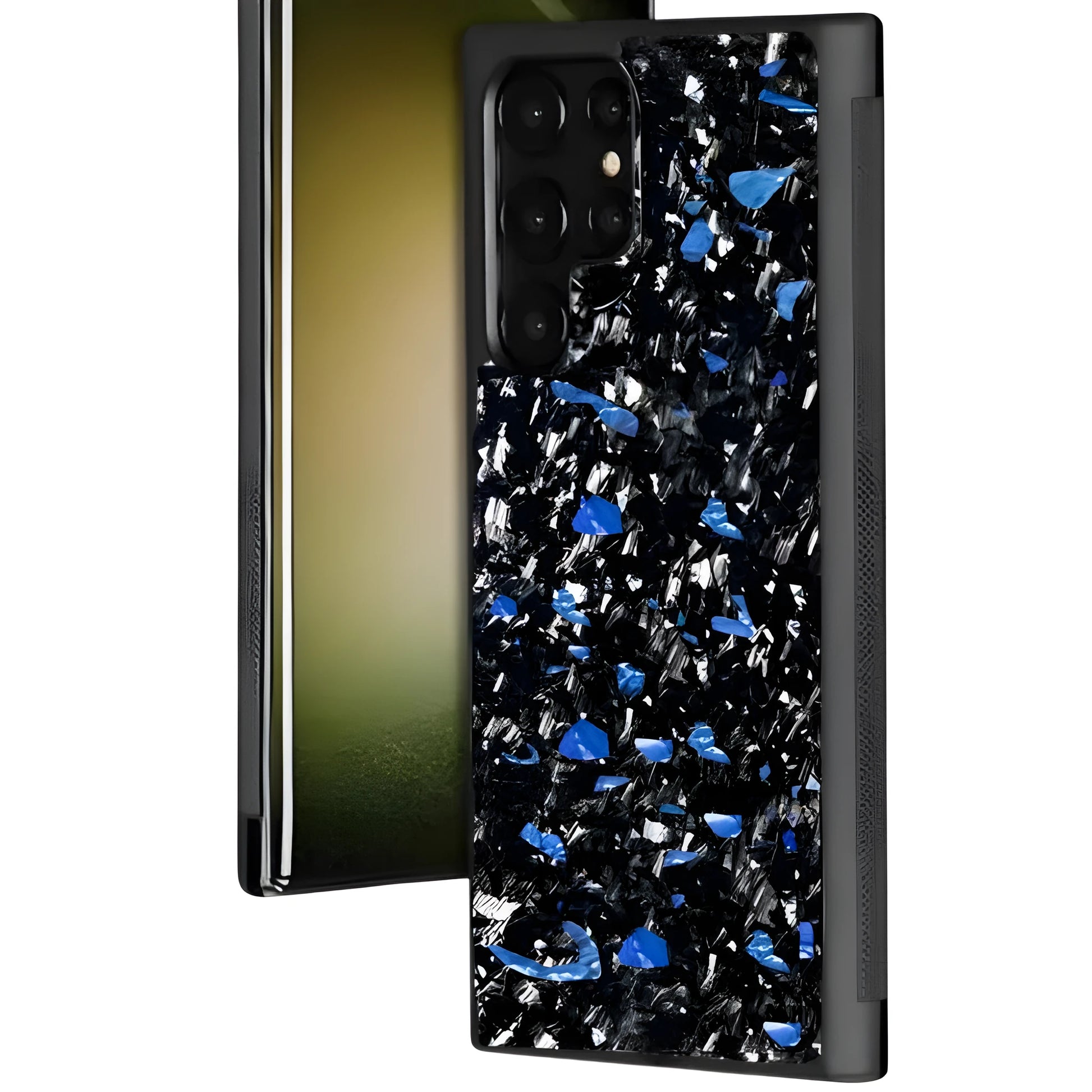 Samsung S25 phone case with forged carbon fibre design in multiple colour options