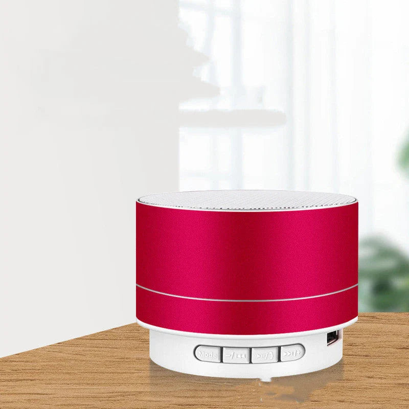 Portable Bluetooth speaker with colorful LED lights, offering impressive sound quality and convenient features for on-the-go music enjoyment.