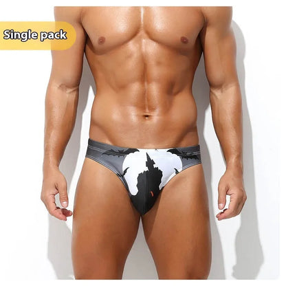 Men's low waisted quick-drying polyester shorts with digital printing in multiple colour options
