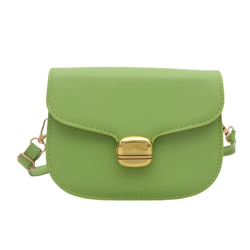 Simple PU leather women's handbag with phone pocket and change compartment in six colour options