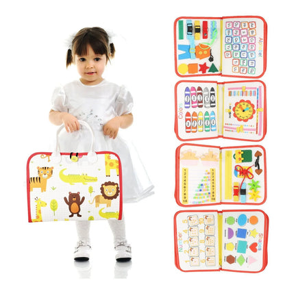 28x44cm felt learning board with puzzle elements for early education