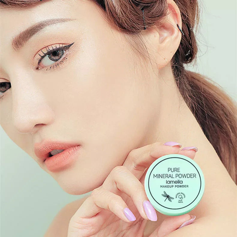 LaMeiLa Loose Powder in ivory, brighten skin, and natural color shades for oil control and natural finish
