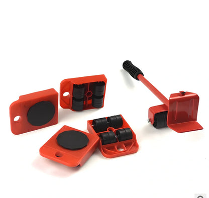 Moving tool with four wheels under furniture showing 33.5cm length and black anti-slip blocks