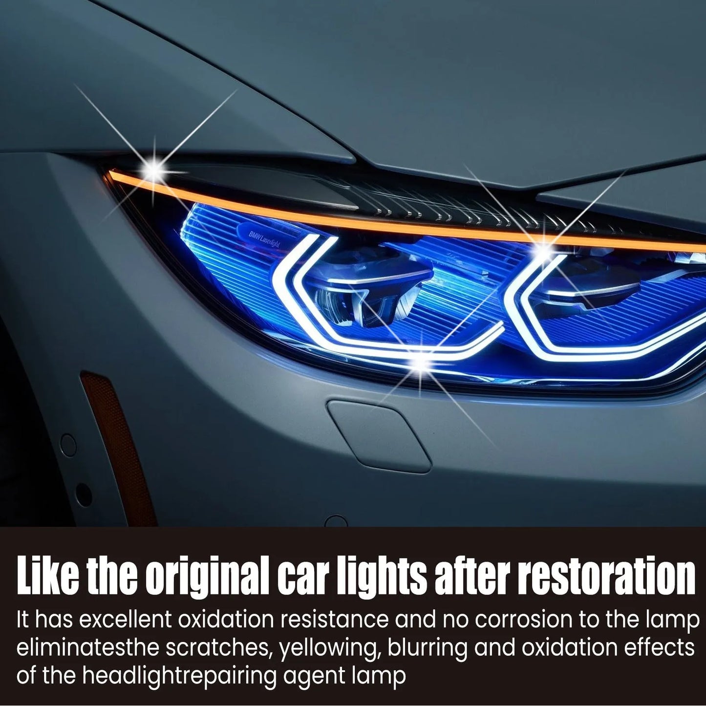 150ml bottle of car headlight repair liquid for removing yellowing and restoring clarity.