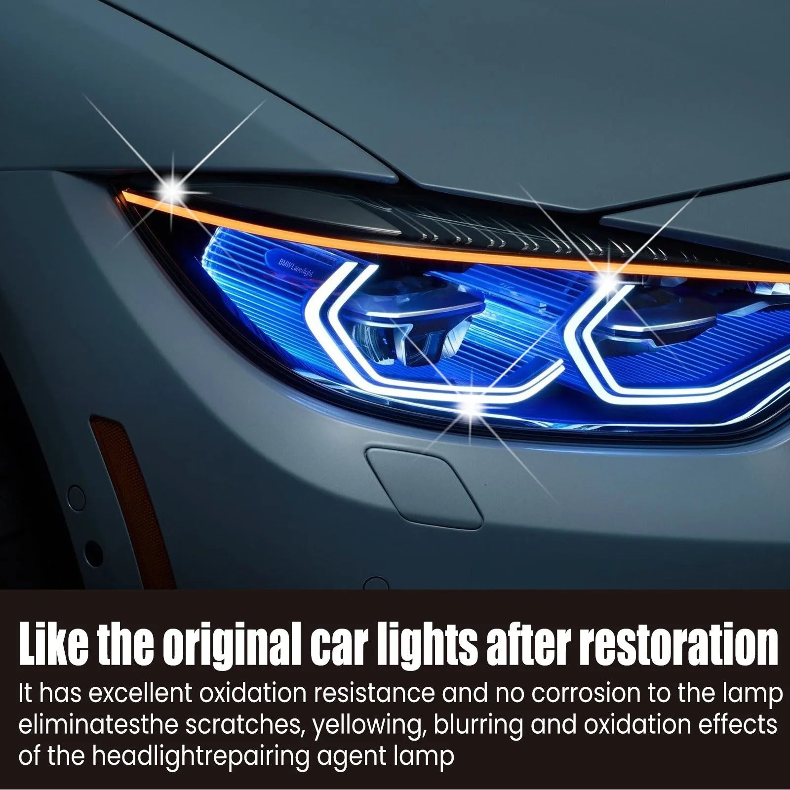 150ml bottle of car headlight repair liquid for removing yellowing and restoring clarity.