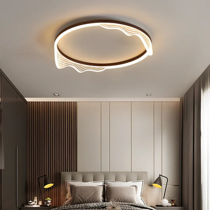 50cm acrylic ceiling light with remote control showing gold-coffee finish and LED illumination