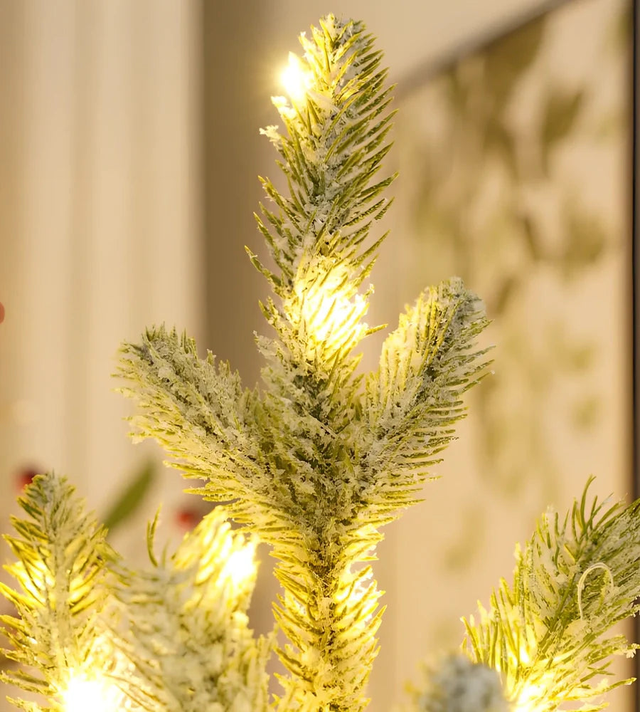 55cm tall LED luminous pine tree with 50 warm white lights and PVC cedar branches for Christmas decoration