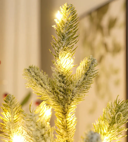 55cm tall LED luminous pine tree with 50 warm white lights and PVC cedar branches for Christmas decoration