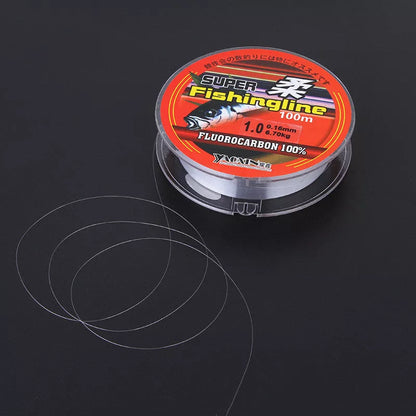 100m high horsepower transparent nylon fishing line for sea rod fishing