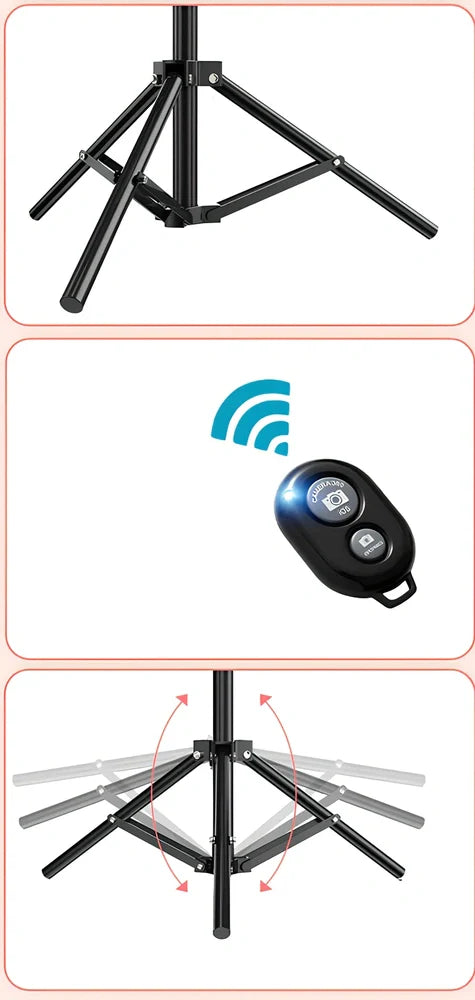 10-inch ring selfie beautifying light with adjustable 19cm metal bracket for smartphone photography