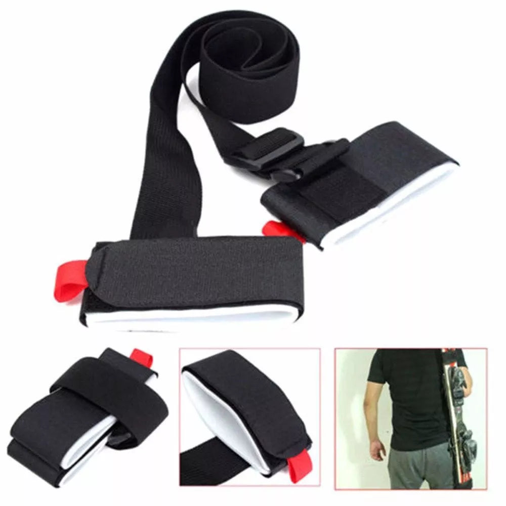 Adjustable Skiing Pole Shoulder Hand Carrier with black nylon strap