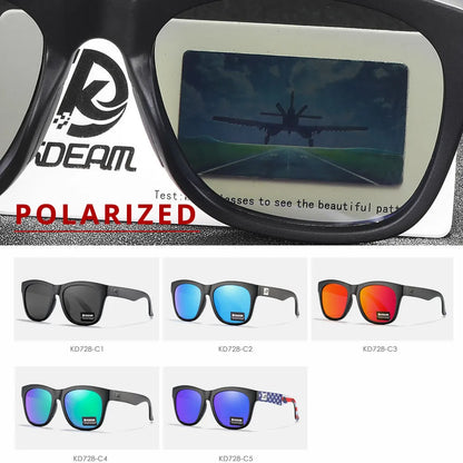 Thickened polarised sunglasses with TAC lenses and PC frame in one of five available colours.