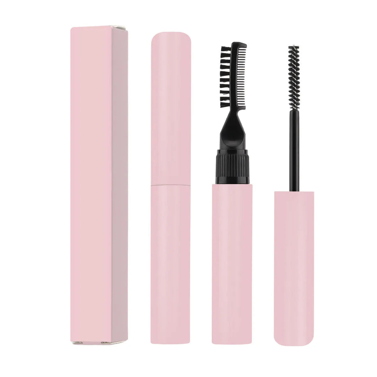 Eyebrow glue with brush applicator in pink or white colour for natural eyebrow definition