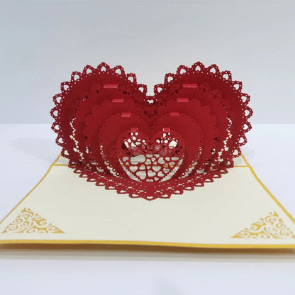 Enchanting 3D pop-up wedding invitation cards with laser-cut designs and floral motifs