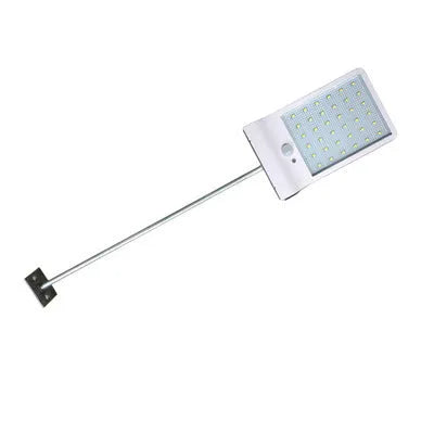 Black and white outdoor solar garden light with IP65 waterproof rating for courtyard and balcony lighting