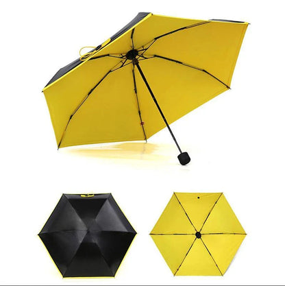 Compact and portable mini umbrella with aluminum alloy frame and polyester fabric in various vibrant colors