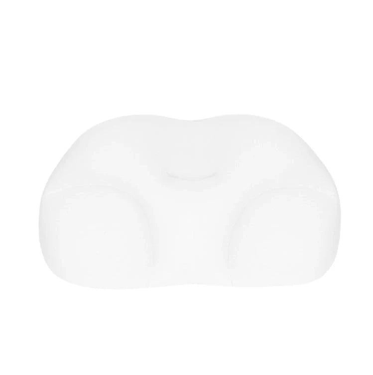 Round foam neck support pillow with pure cotton cover and adjustable height for personalized comfort