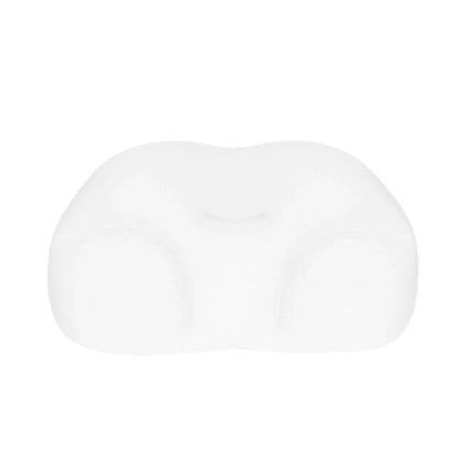 Round foam neck support pillow with pure cotton cover and adjustable height for personalized comfort