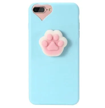 3D cartoon cat design silicone phone case for iPhone with soft TPU construction